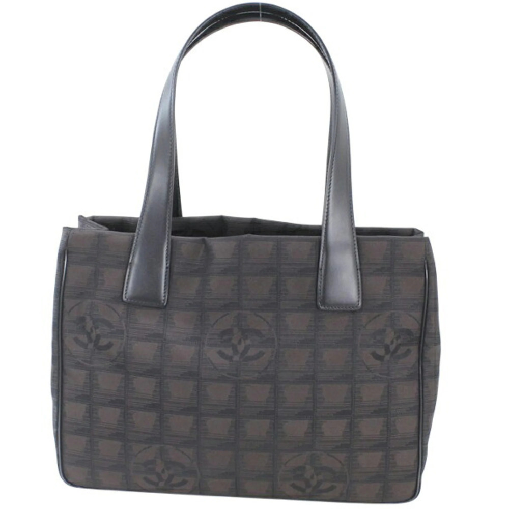 CHANEL New Travel Line Tote PM Dark Brown Bag Handbag Women's Nylon T6249